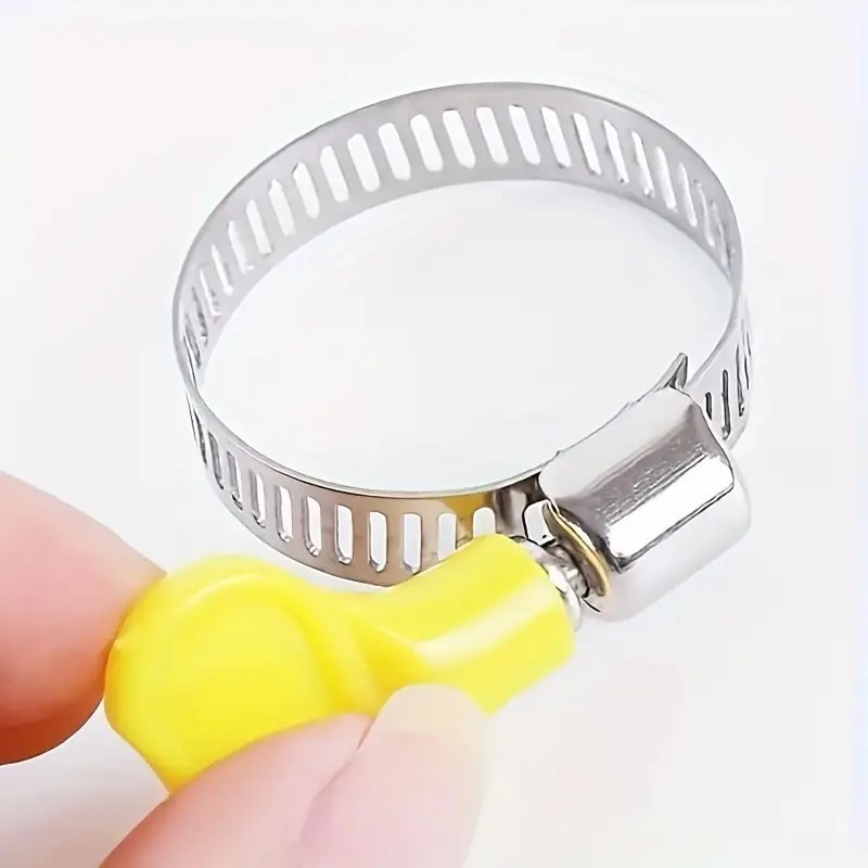 Schlauchschelle mit Griff (mit ungelochtem Band)